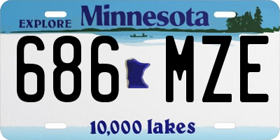 MN license plate 686MZE