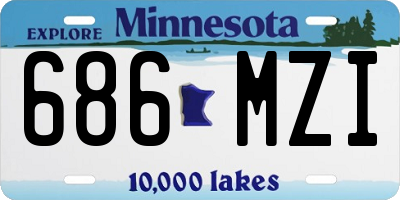 MN license plate 686MZI