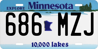 MN license plate 686MZJ