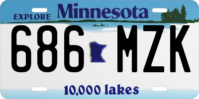 MN license plate 686MZK
