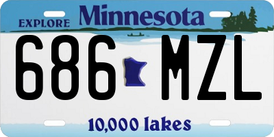 MN license plate 686MZL
