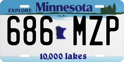 MN license plate 686MZP