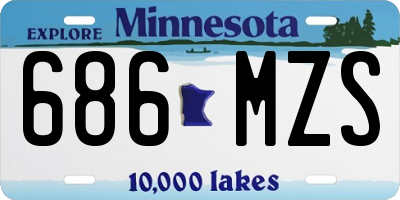 MN license plate 686MZS