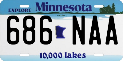 MN license plate 686NAA