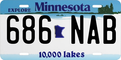 MN license plate 686NAB