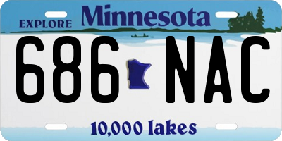 MN license plate 686NAC