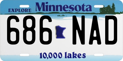 MN license plate 686NAD