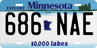 MN license plate 686NAE
