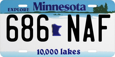 MN license plate 686NAF