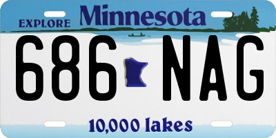 MN license plate 686NAG