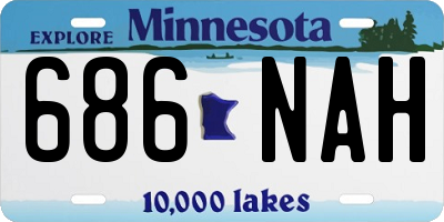 MN license plate 686NAH
