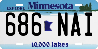 MN license plate 686NAI