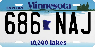 MN license plate 686NAJ