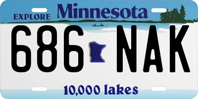 MN license plate 686NAK