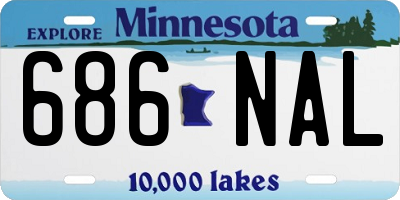 MN license plate 686NAL
