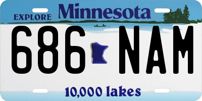 MN license plate 686NAM