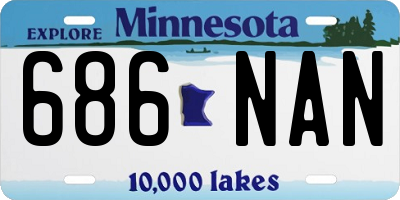 MN license plate 686NAN