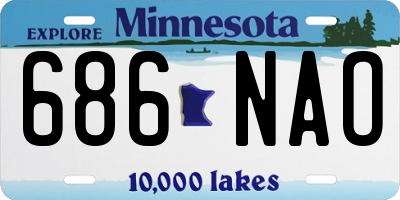 MN license plate 686NAO