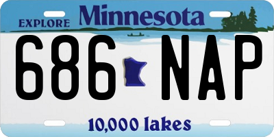 MN license plate 686NAP