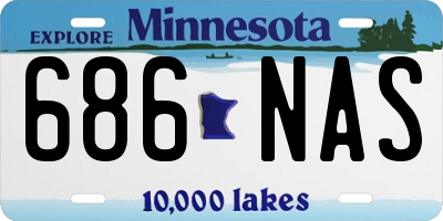 MN license plate 686NAS