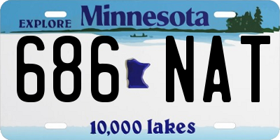 MN license plate 686NAT