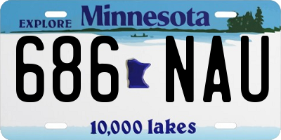 MN license plate 686NAU