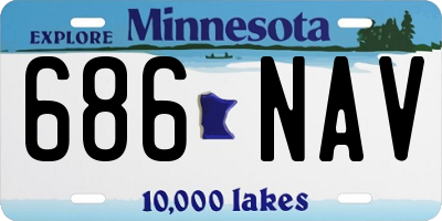 MN license plate 686NAV