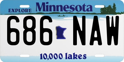 MN license plate 686NAW