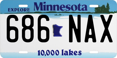 MN license plate 686NAX