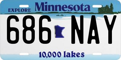 MN license plate 686NAY