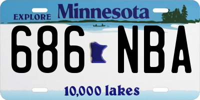 MN license plate 686NBA