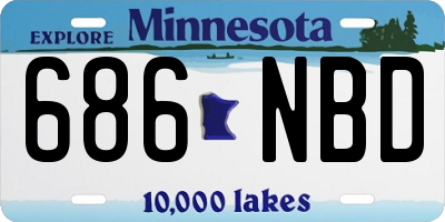 MN license plate 686NBD