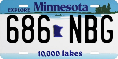 MN license plate 686NBG