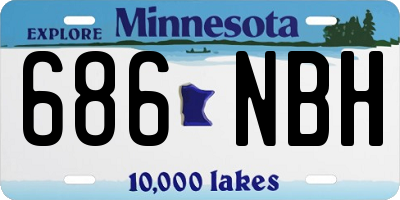 MN license plate 686NBH