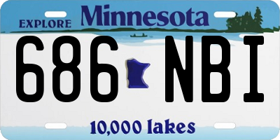 MN license plate 686NBI