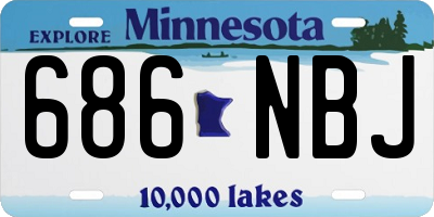 MN license plate 686NBJ