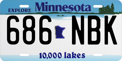 MN license plate 686NBK
