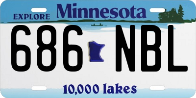 MN license plate 686NBL
