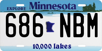 MN license plate 686NBM