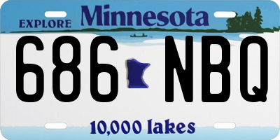 MN license plate 686NBQ