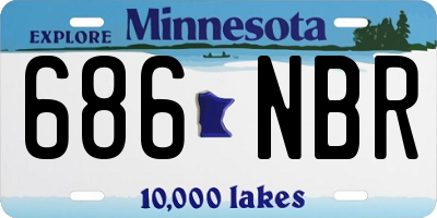 MN license plate 686NBR