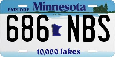 MN license plate 686NBS