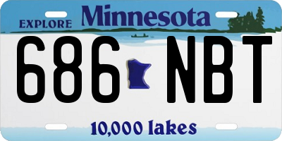 MN license plate 686NBT