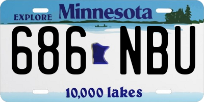 MN license plate 686NBU