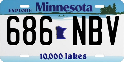 MN license plate 686NBV