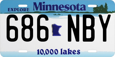 MN license plate 686NBY