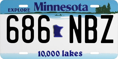MN license plate 686NBZ