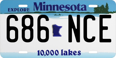 MN license plate 686NCE