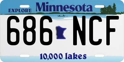 MN license plate 686NCF