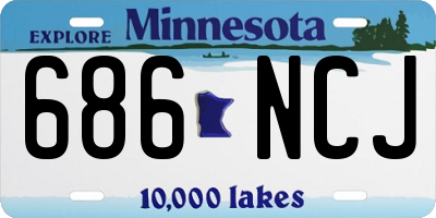 MN license plate 686NCJ